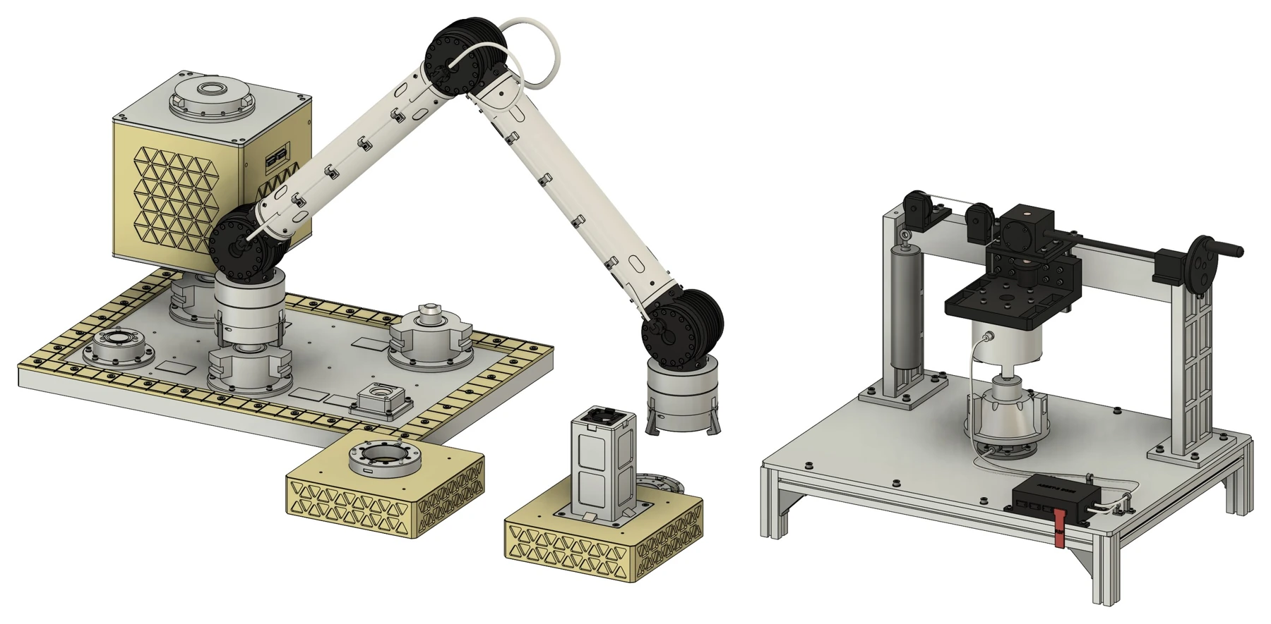 Original ORU-X CAD showing the replacement unit, deck, manipulator and docking rig